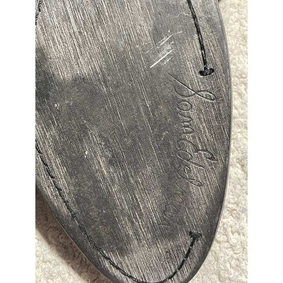 Sam Edelman Posey Suede Leather Ankle Booties Womens 9 M Metal Chain Black Boots - Picture 7 of 12